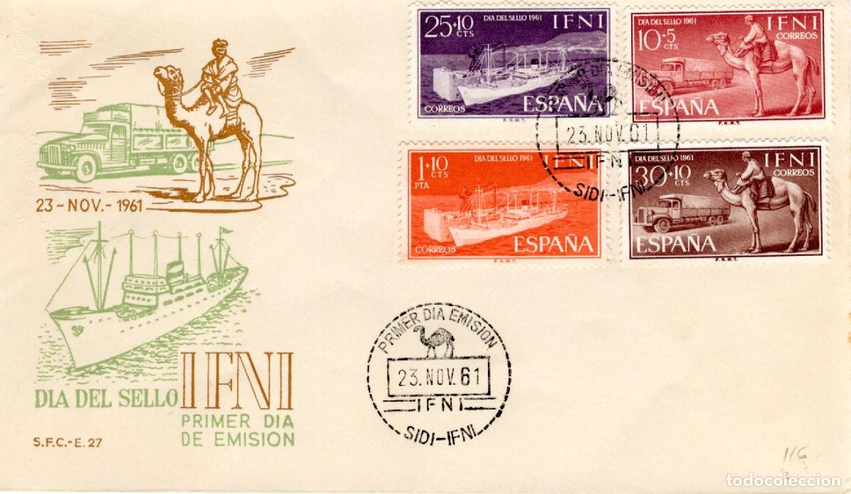 Selos: SC78 Sobre del primer d&iacute;a no circulado IFNI a&ntilde;o 1961 v.c. 2.25 &euro;