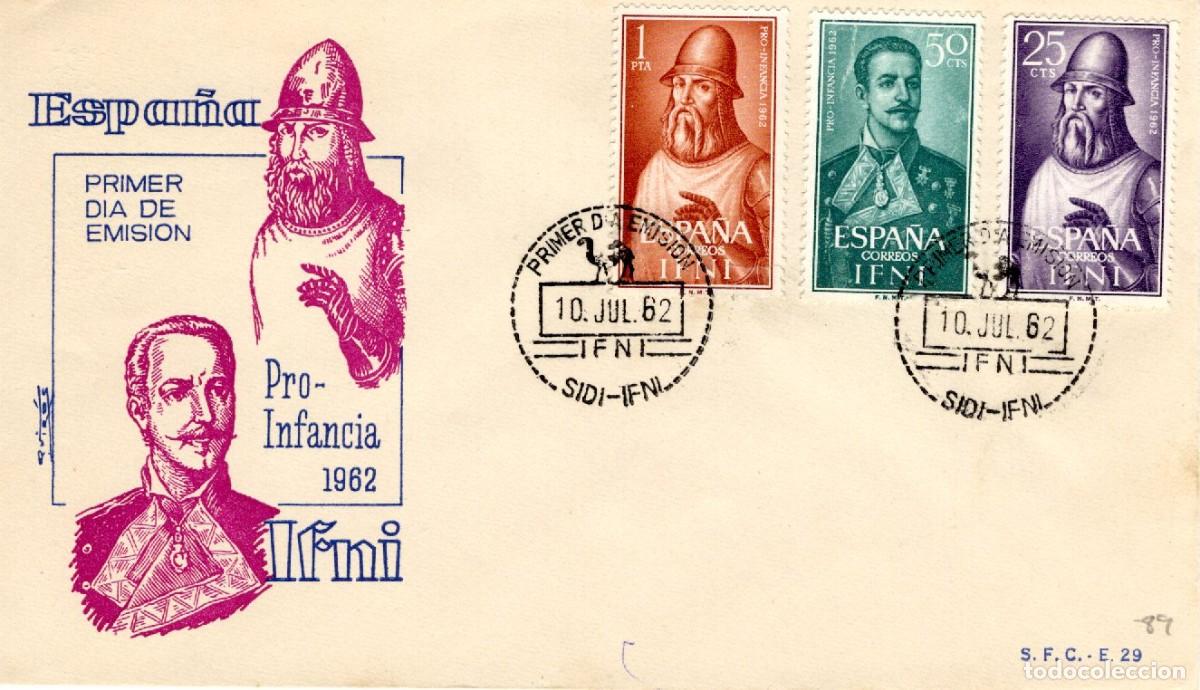Stamps: SC79 Sobre del primer d&iacute;a no circulado IFNI a&ntilde;o 1962 v.c. 2.25 &euro;