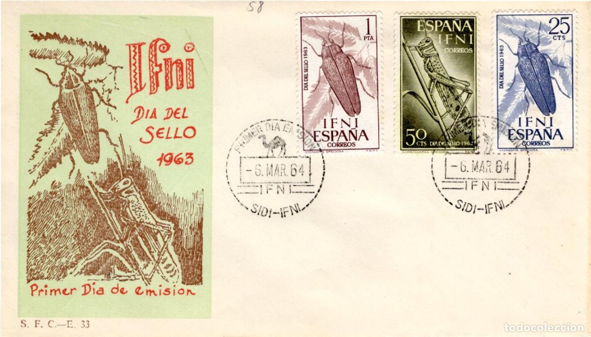 Stamps: SC83 Sobre del primer d&iacute;a no circulado IFNI a&ntilde;o 1964 v.c. 2.25 &euro;
