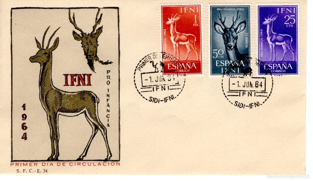 Sellos: SC84 Sobre del primer d&iacute;a no circulado IFNI a&ntilde;o 1964 v.c. 2.25 &euro;