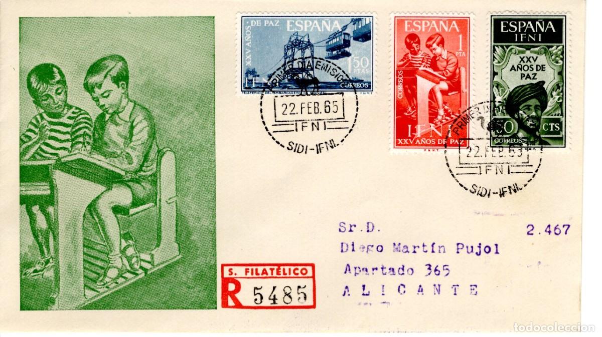 Sellos: SC88 Sobre del primer d&iacute;a circulado y certificado IFNI a&ntilde;o 1968 v.c. 2.25 &euro;
