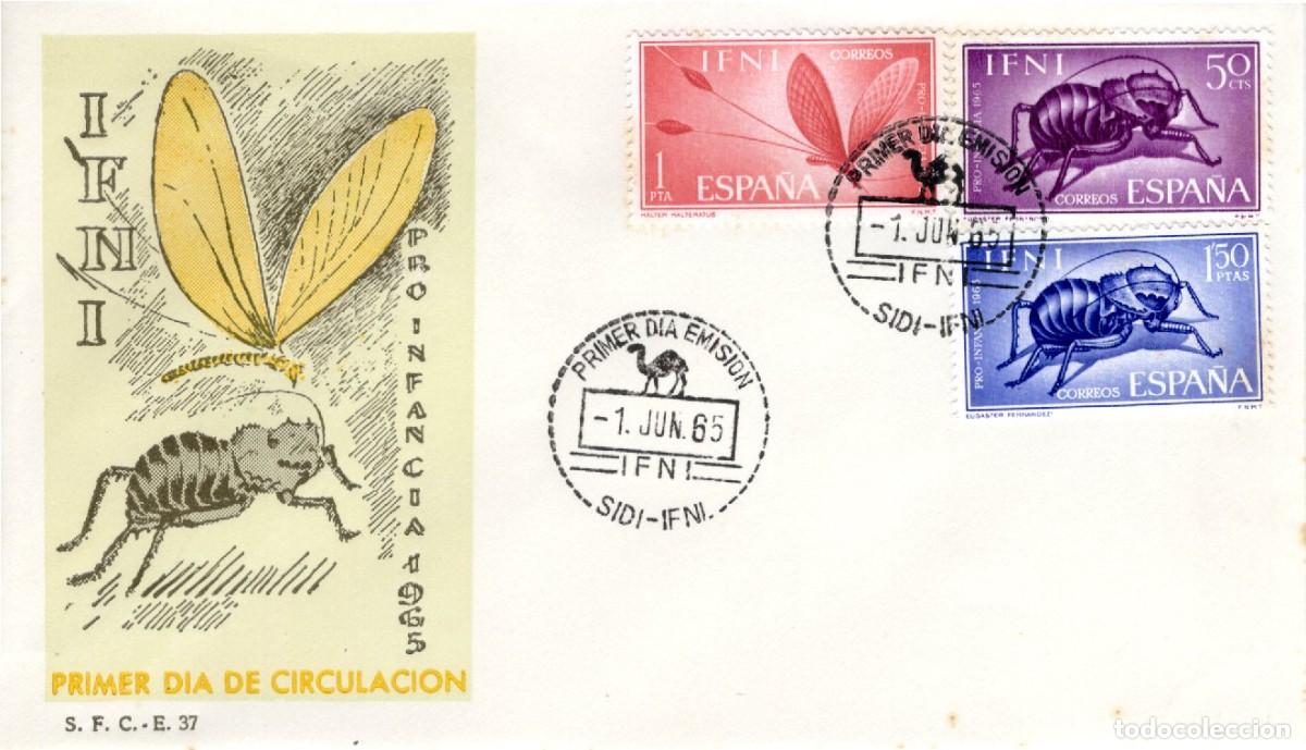 Sellos: SC90 Sobre del primer d&iacute;a no circulado IFNI a&ntilde;o 1965 v.c. 2.25 &euro;