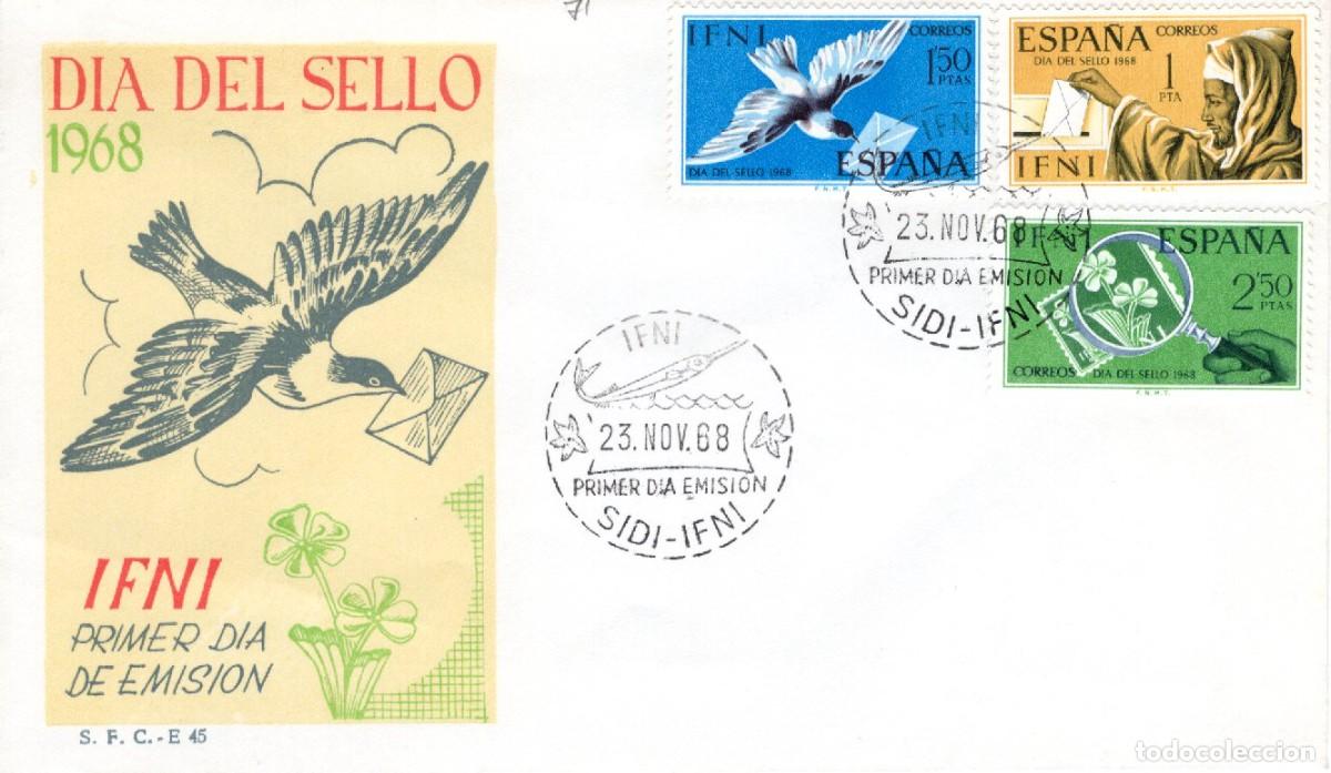 Sellos: SC97 Sobre del primer d&iacute;a no circulado IFNI a&ntilde;o 1968 v.c. 2.50 &euro;
