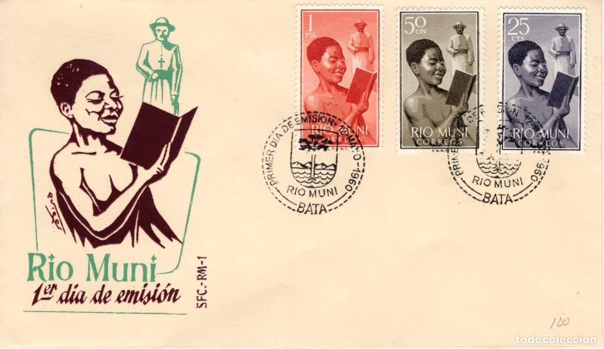 Sellos: SC115 Sobre del primer d&iacute;a no circulado RIO MUNI a&ntilde;o 1960 v.c. 2 &euro;