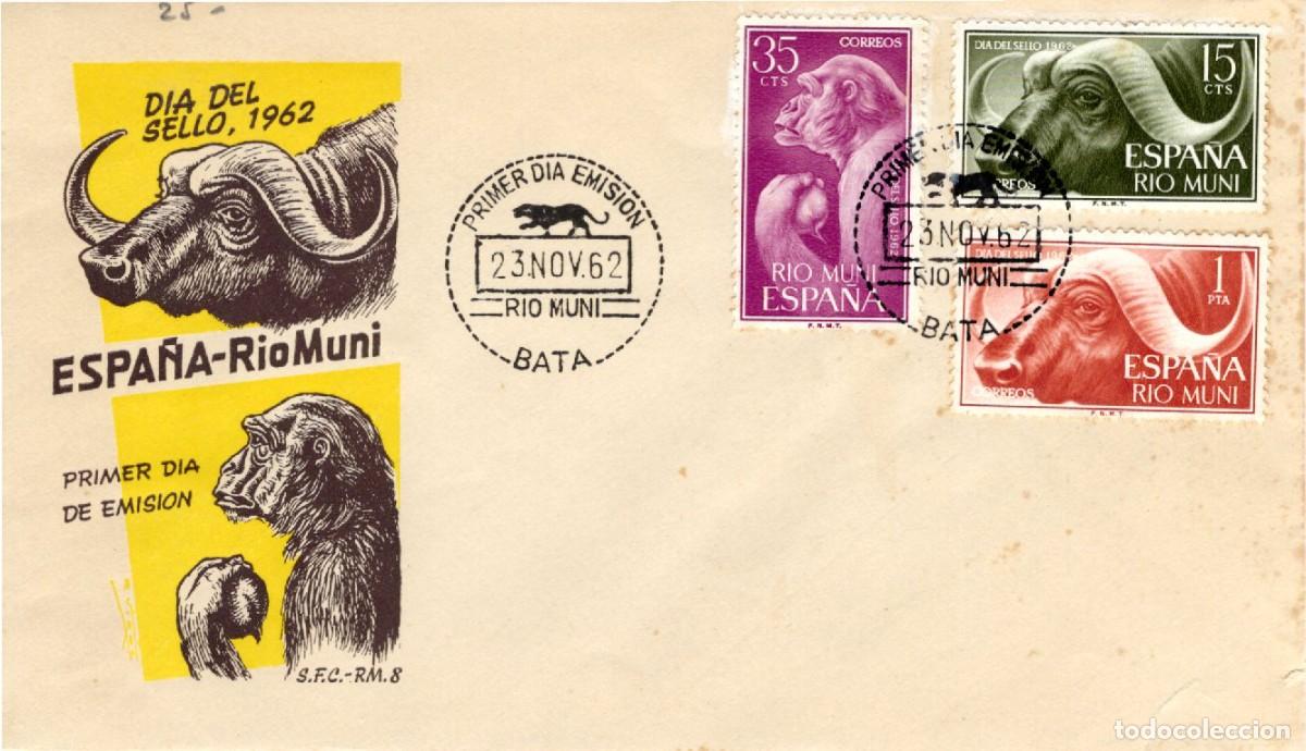 Sellos: SC120 Sobre del primer d&iacute;a no circulado RIO MUNI a&ntilde;o 1962 v.c. 2.25 &euro;