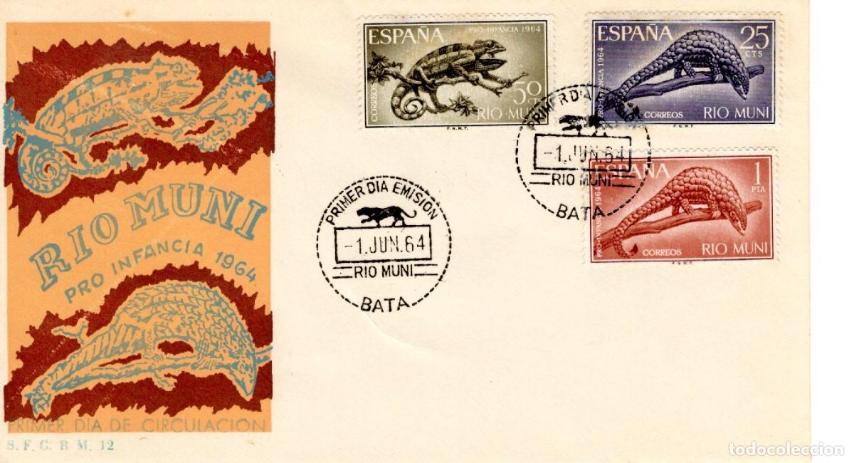 Stamps: SC126 Sobre del primer d&iacute;a no circulado RIO MUNI a&ntilde;o 1964 v.c. 2.25 &euro;