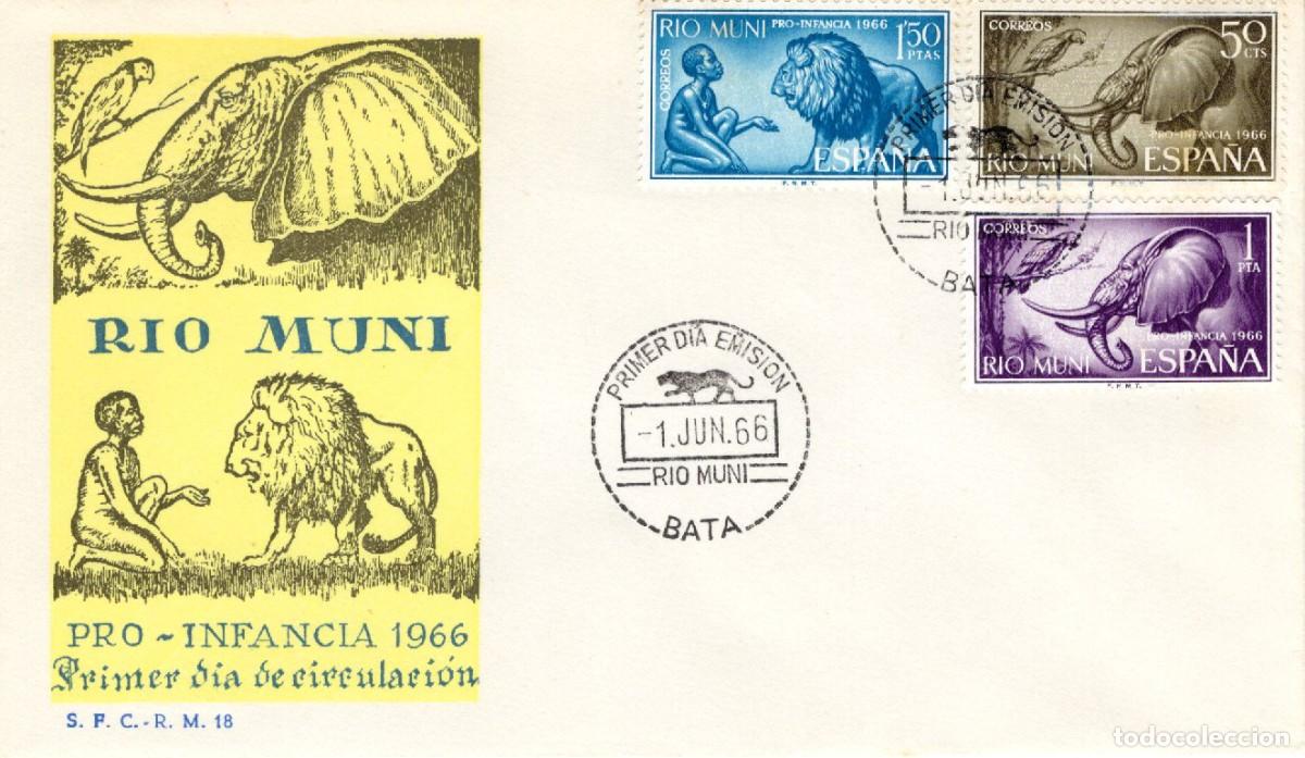 Briefmarken: SC133 Sobre del primer d&iacute;a no circulado RIO MUNI a&ntilde;o 1966 v.c. 2.25 &euro;