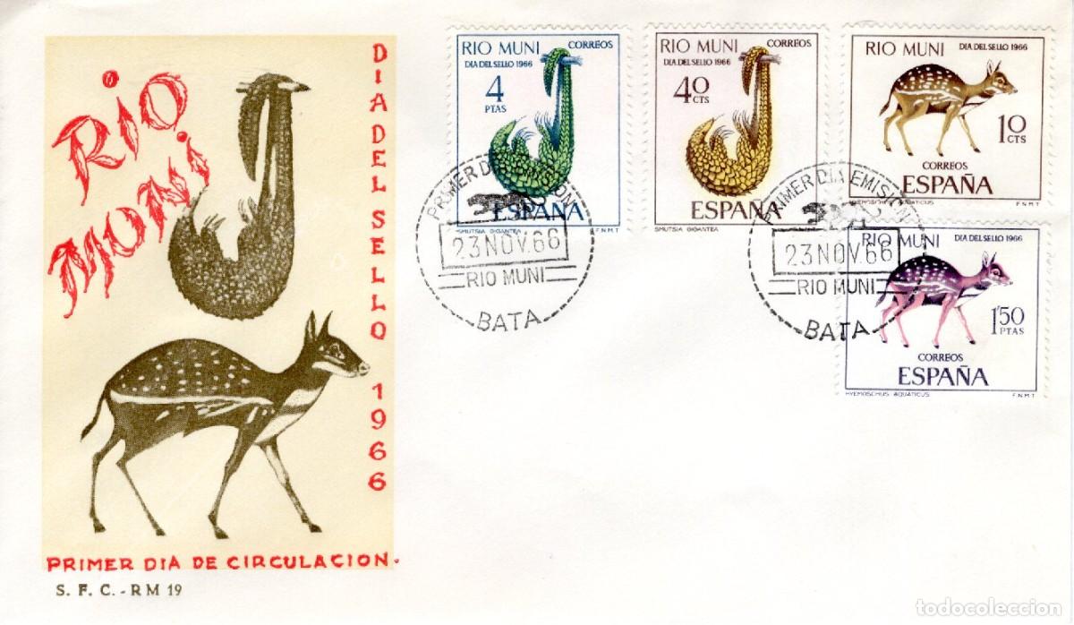 Briefmarken: SC134 Sobre del primer d&iacute;a no circulado RIO MUNI a&ntilde;o 1966 v.c. 2.75 &euro;