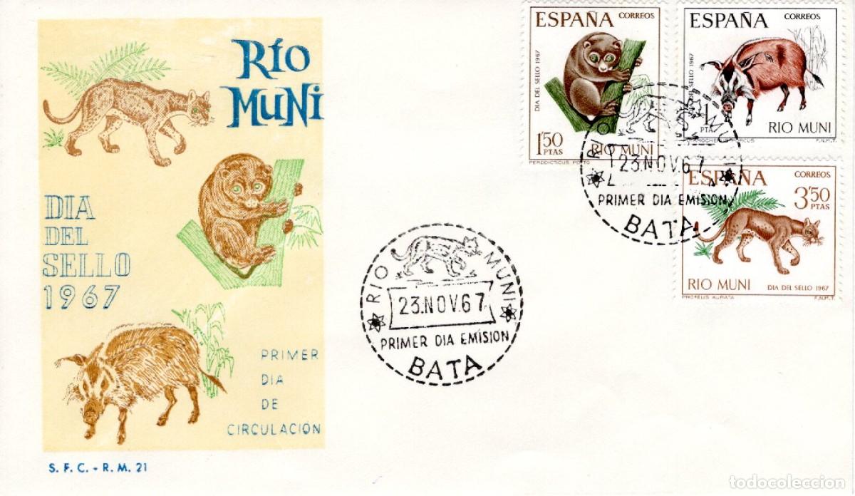 Briefmarken: SC136 Sobre del primer d&iacute;a no circulado RIO MUNI a&ntilde;o 1967 v.c. 2.75 &euro;