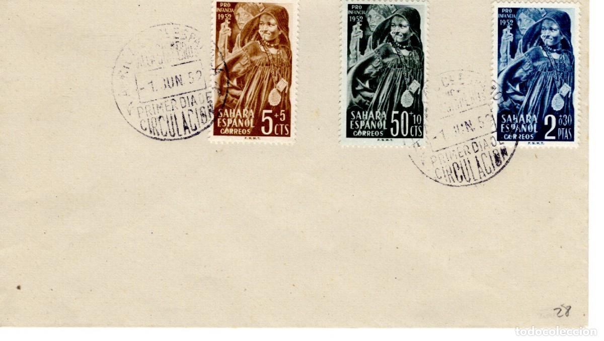 Briefmarken: SC152 Sobre del primer d&iacute;a no circulado SAHARA a&ntilde;o 1952 v.c. 10 &euro;