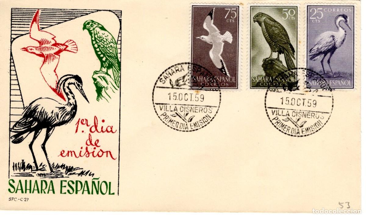 Selos: SC178 Sobre del primer d&iacute;a no circulado SAHARA a&ntilde;o 1959 v.c. 15 &euro;