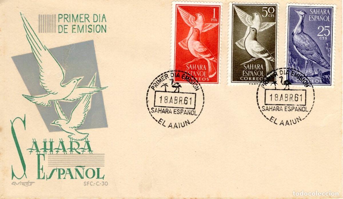 Selos: SC186 Sobre del primer d&iacute;a no circulado SAHARA a&ntilde;o 1961 v.c. 15 &euro;