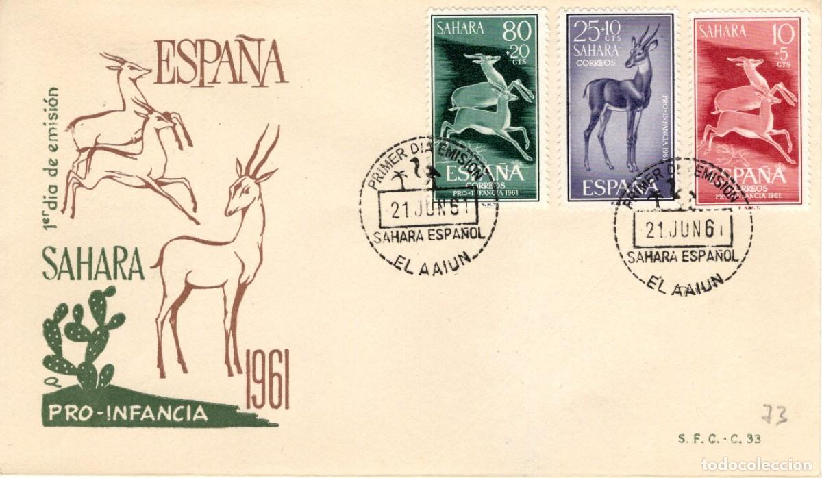Selos: SC188 Sobre del primer d&iacute;a no circulado SAHARA a&ntilde;o 1961 v.c. 2.25 &euro;