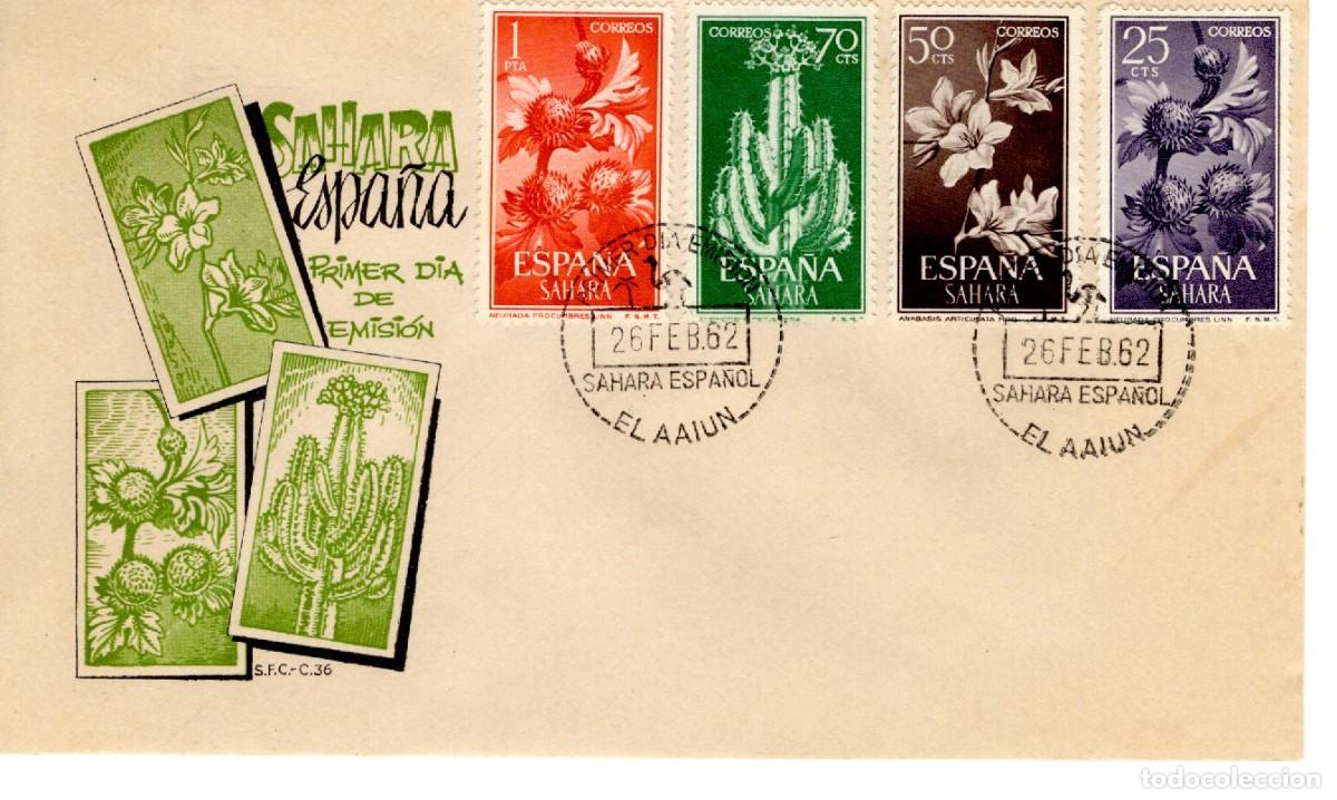 Selos: SC195 Sobre del primer d&iacute;a no circulado SAHARA a&ntilde;o 1962 v.c. 16 &euro;