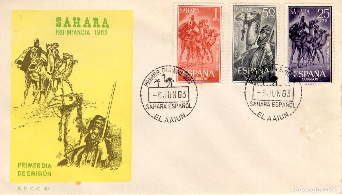 Selos: SC203 Sobre del primer d&iacute;a no circulado SAHARA a&ntilde;o 1963 v.c. 2.25&euro;