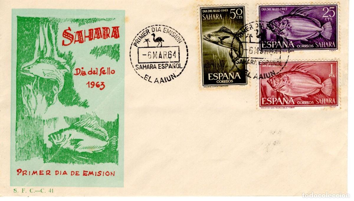 Selos: SC207 Sobre del primer d&iacute;a no circulado SAHARA a&ntilde;o 1964 v.c. 2.25 &euro;