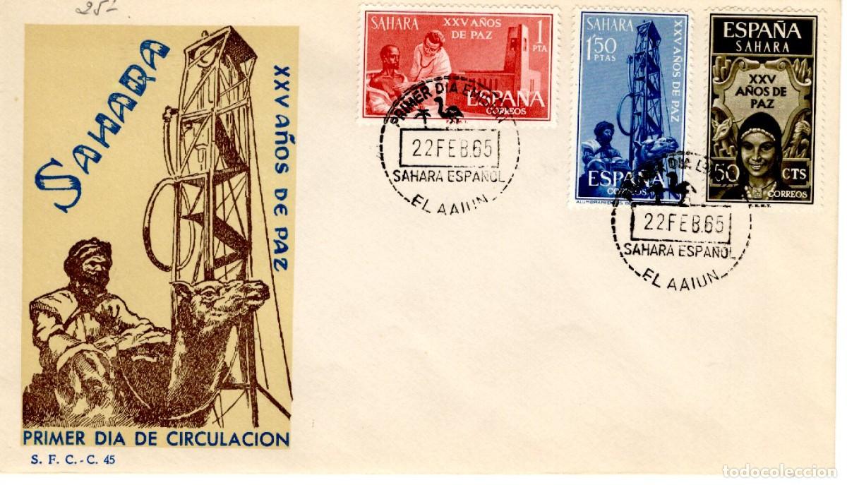 Selos: SC213 Sobre del primer d&iacute;a no circulado SAHARA a&ntilde;o 1965 v.c. 2.25 &euro;
