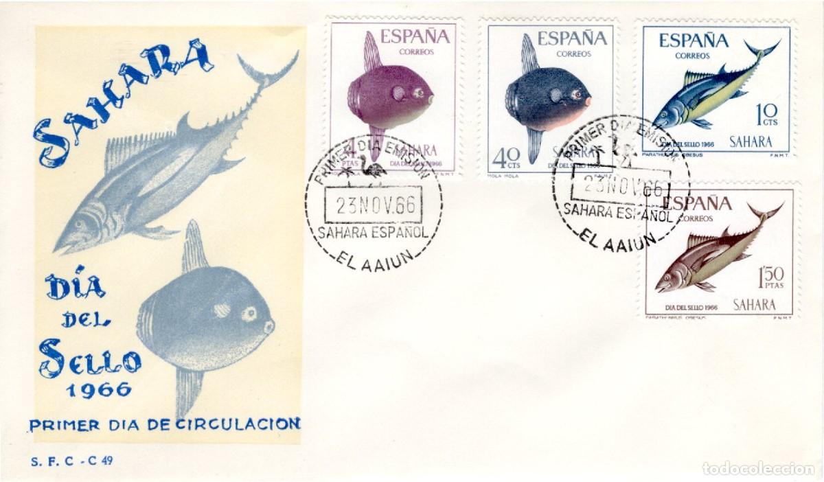 Selos: SC218 Sobre del primer d&iacute;a no circulado SAHARA a&ntilde;o 1966 v.c. 2.75 &euro;