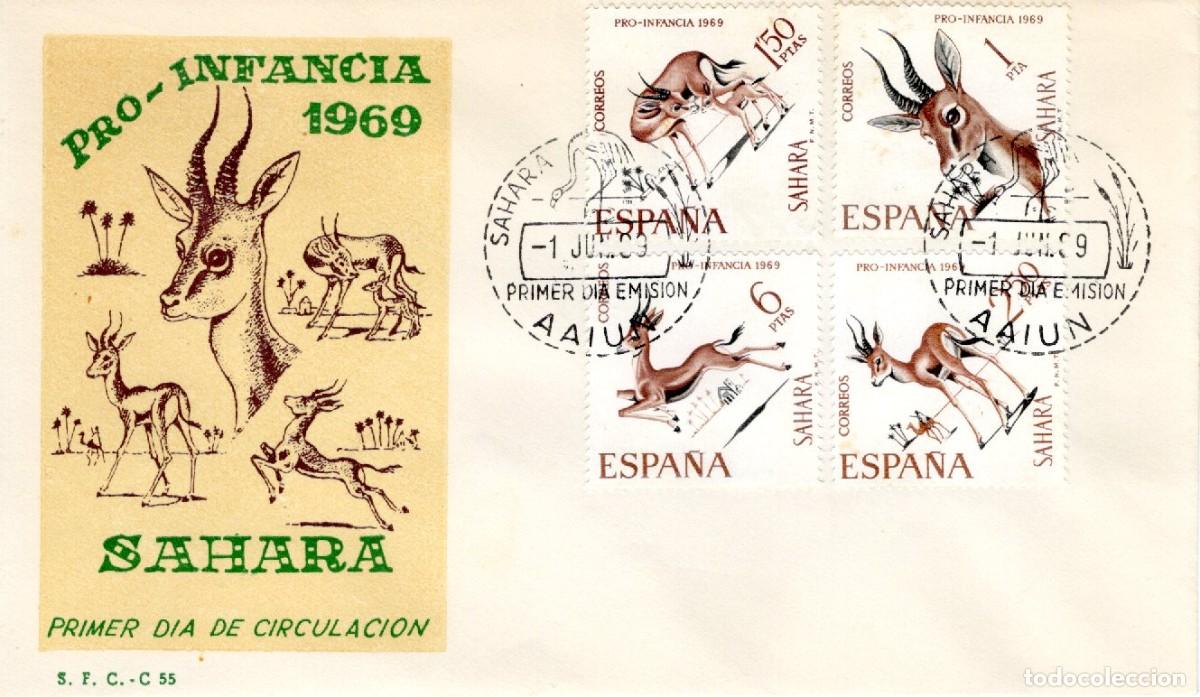 Selos: SC223 Sobre del primer d&iacute;a no circulado SAHARA a&ntilde;o 1969 v.c. 3.25 &euro;