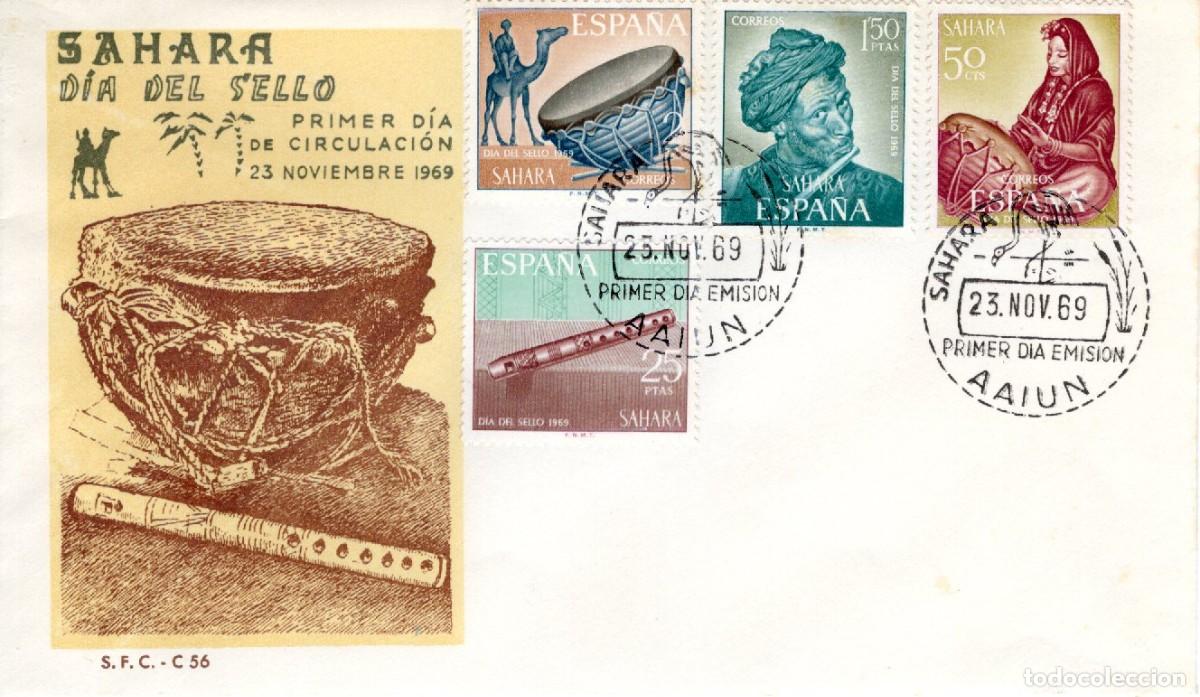 Selos: SC224 Sobre del primer d&iacute;a no circulado SAHARA a&ntilde;o 1969 v.c. 4.25 &euro;