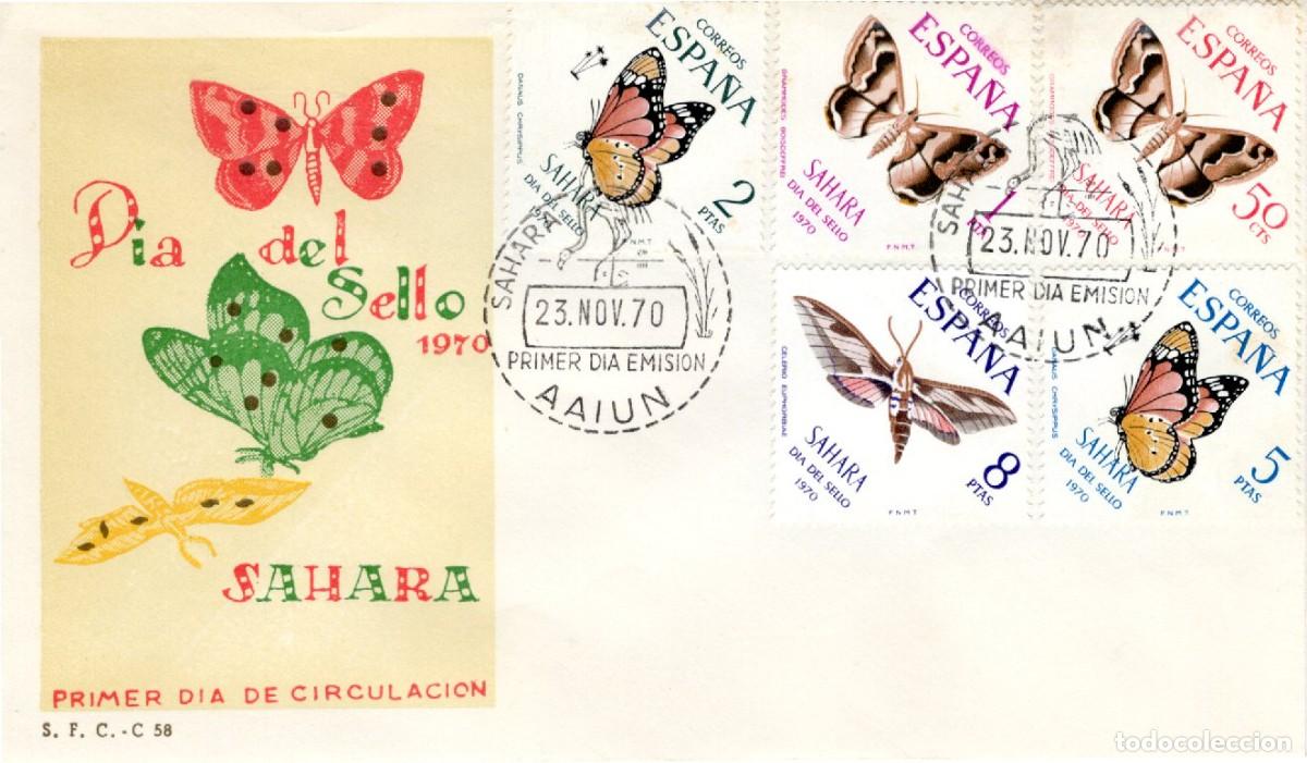 Selos: SC226 Sobre del primer d&iacute;a no circulado SAHARA a&ntilde;o 1970 v.c. 4.25 &euro;