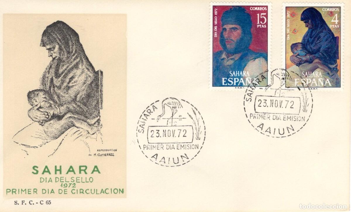 Selos: SC232 Sobre del primer d&iacute;a no circulado SAHARA a&ntilde;o 1972 v.c. 2.60 &euro;