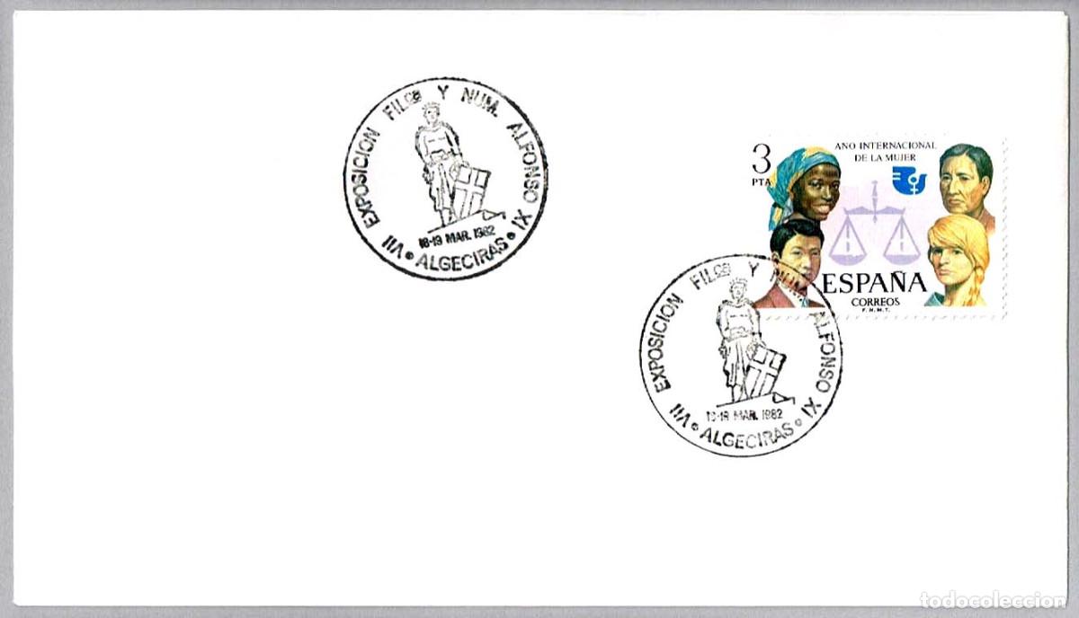 Sellos: Matasellos EXP.FIL. ALFONSO XI. Algeciras, Cadiz, Andalucia, 1982
