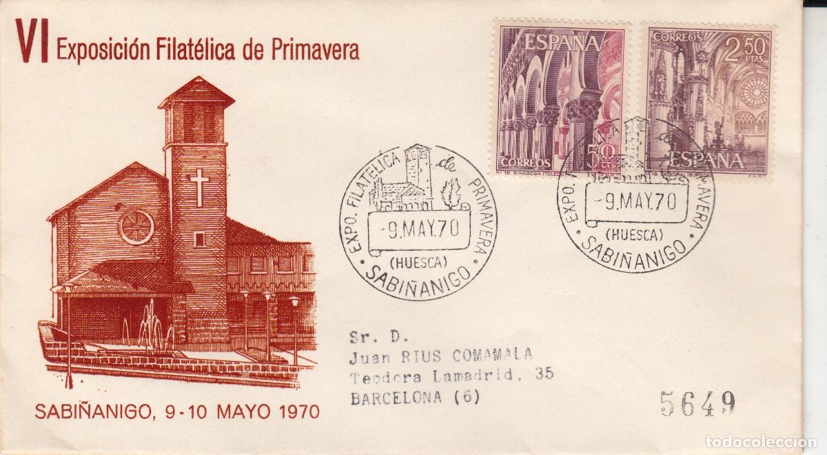Sellos: MATASELLOS EXPOSICI&Oacute;N FILAT&Eacute;LICA DE PRIMAVERA - SABI&Ntilde;ANIGO (HUESCA) - 1970