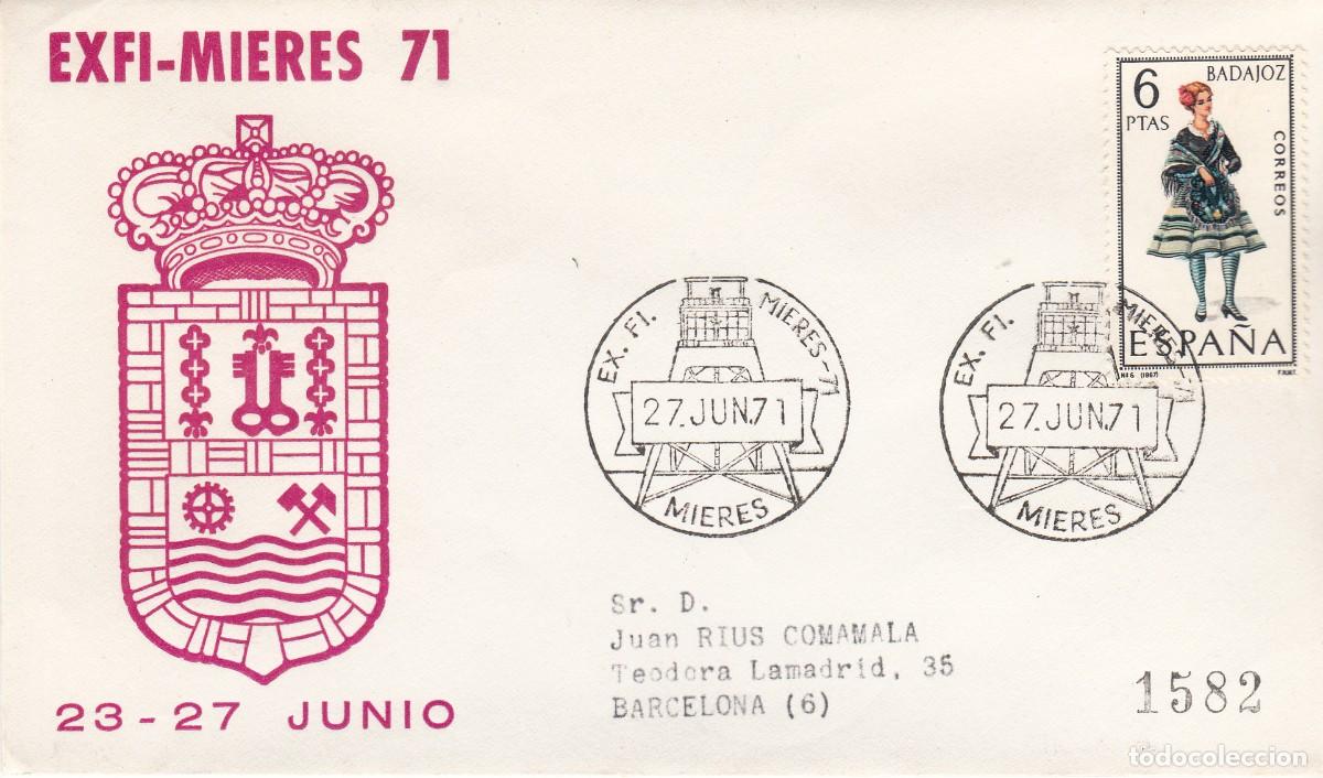 Sellos: MATASELLOS -EXFI-MIERES 71 - EXPOSICI&Oacute;N FILAT&Eacute;LICA MIERES - 1971