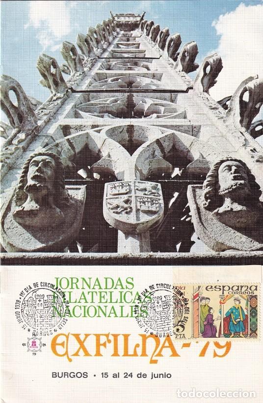 Selos: Reglamento de la Exposici&oacute;n Filat&eacute;lica Nacional Exfilna 79 - Burgos - Matasellos 1er d&iacute;a - D&iacute;a sello