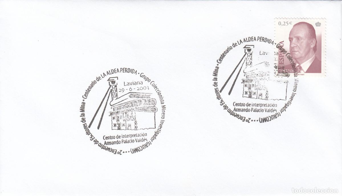 Sellos: ASTURIAS - MATASELLOS CENTENARIO DE LA ALDEA PERDIDA - LAVIANA - 2003