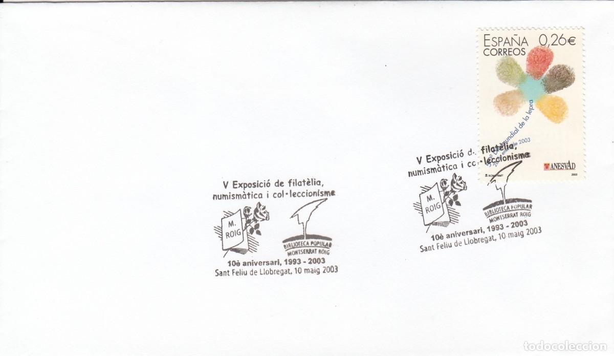 Sellos: MATASELLOS EXP. FILAT&Eacute;LICA - SANT FELIU DE LLOBREGAT -2003