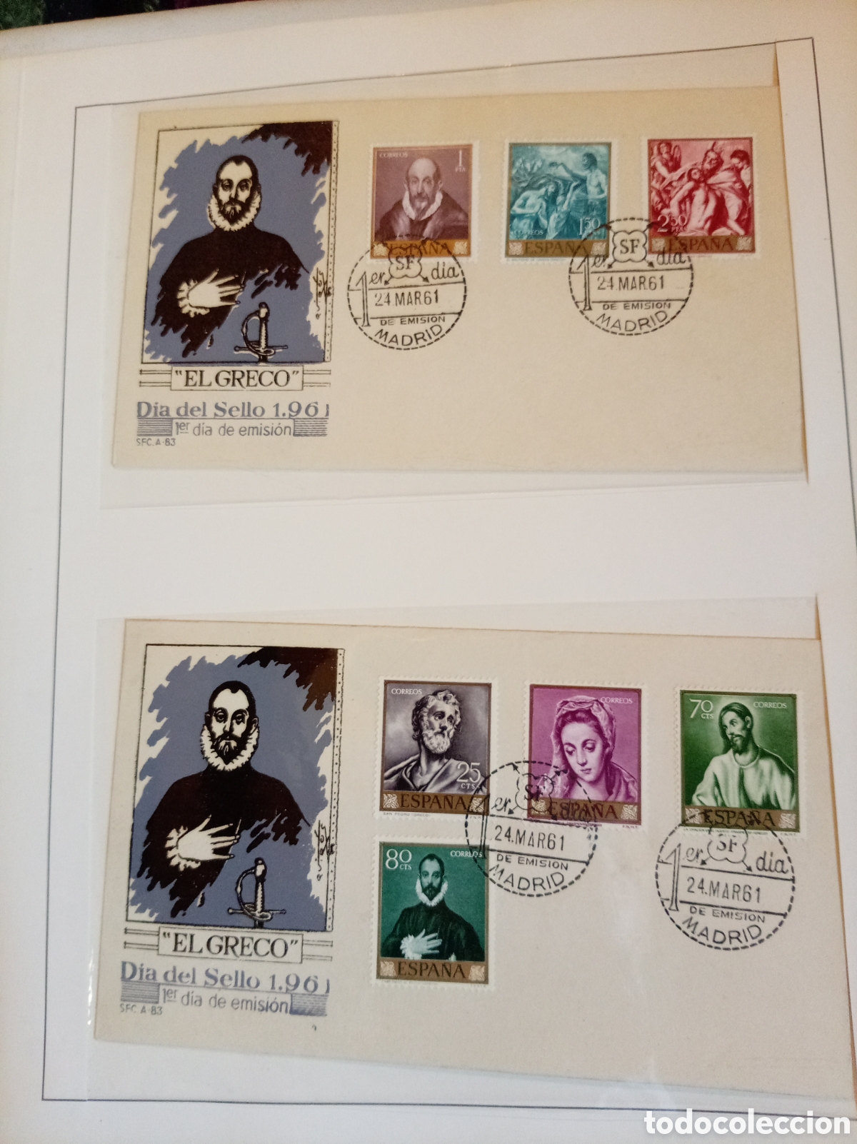 Sellos: ESPECTACULAR COLECCI&Oacute;N FDC ESPA&Ntilde;A DESDE 1948 Sobres Primer D&iacute;a&bull; &Aacute;lbum LINDNER