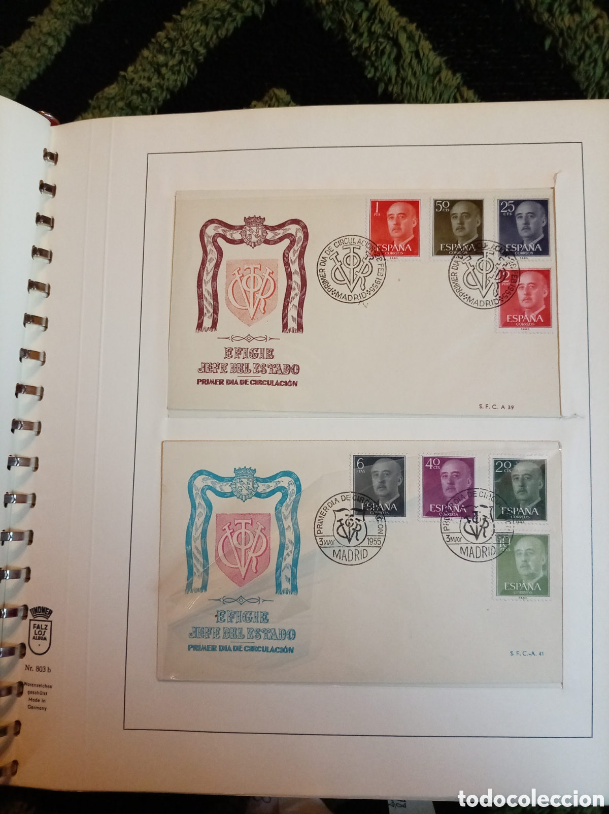 Sellos: ESPECTACULAR COLECCI&Oacute;N FDC ESPA&Ntilde;A DESDE 1948 hasta 1961.93 Sobres Primer D&iacute;a!!&bull; &Aacute;lbum LINDNER