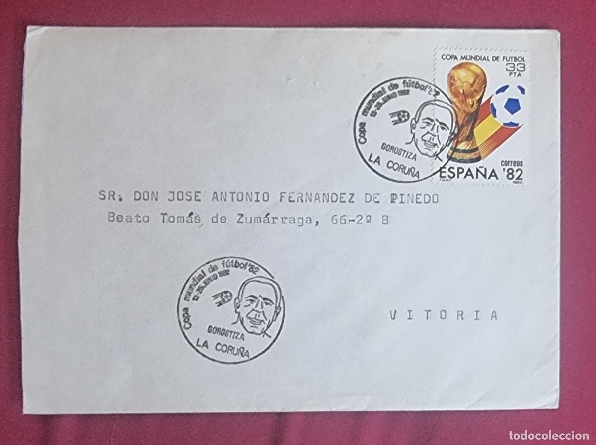 Sellos: LA CORU&Ntilde;A 1982 - FUTBOL - COPA MUNDIAL DE FUTBOL - GOROSTIZA