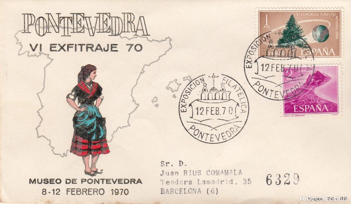 Sellos: MATASELLOS - GALICIA - EXPOSICION FILAT&Eacute;LICA - PONTEVEDRA - 1970