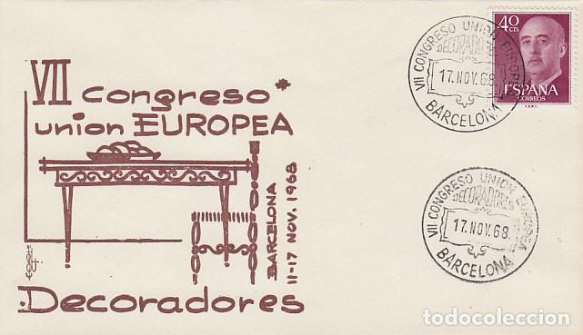 Sellos: A&Ntilde;O 1968, Decoradores, congreso de la union europea, sobre de Topo