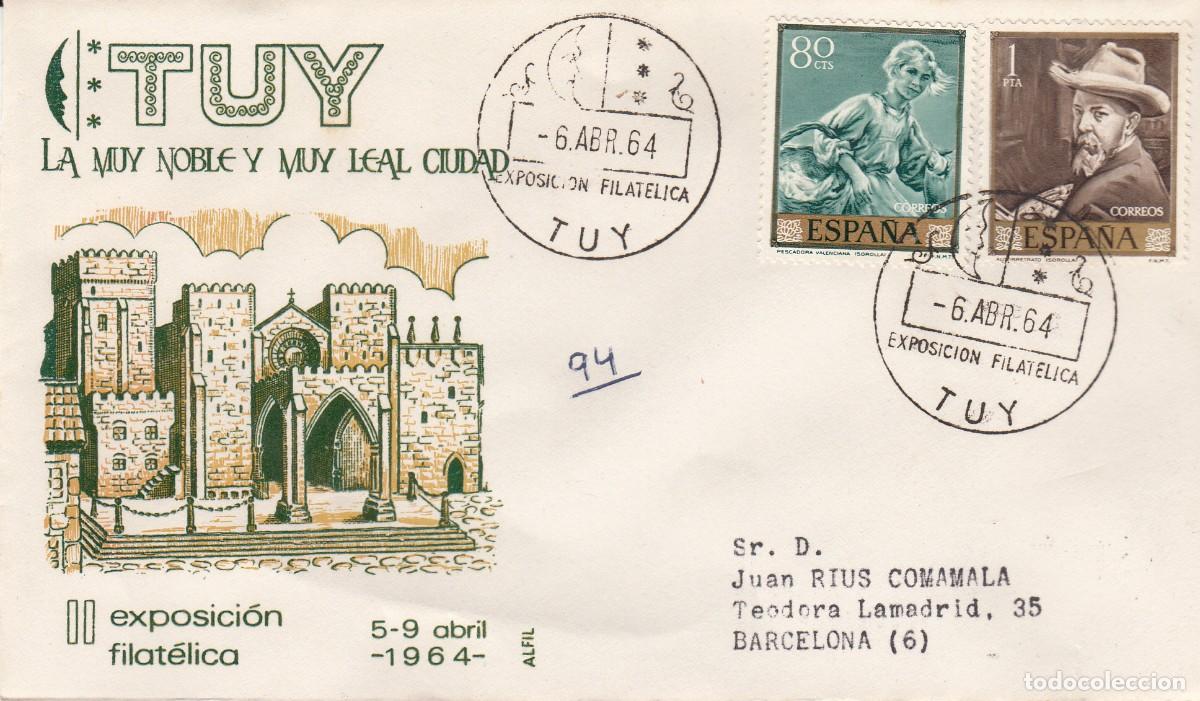 Sellos: MATASELLOS GALICIA - EXPOSICI&Oacute;N FILAT&Eacute;LICA TUY - 1964