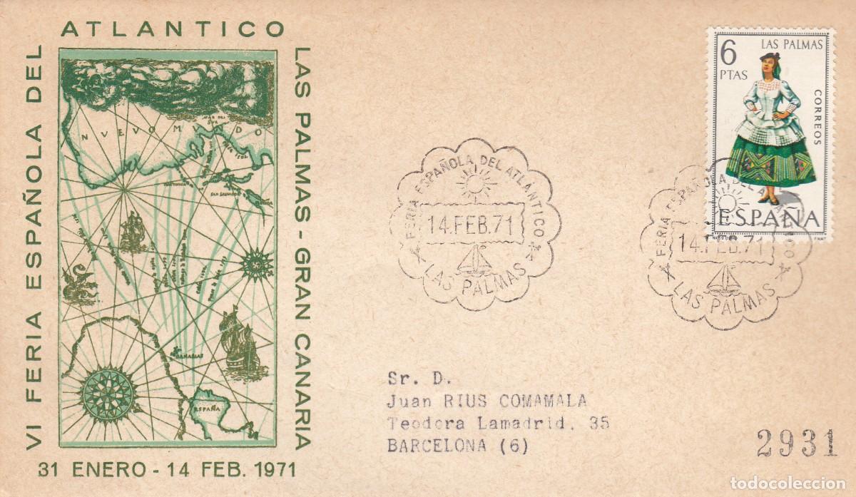 Sellos: MATASELLOS FERIA ESPA&Ntilde;OLA DEL ATL&Aacute;NTICO - LAS PALMAS DE GRAN CANARIA - 1971