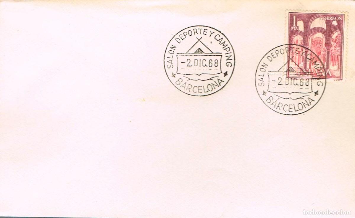 Sellos: A&Ntilde;O 1968, salon del deporte y camping de Barcelona