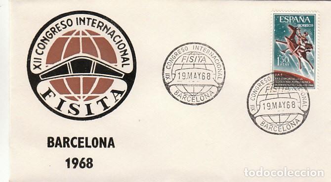 Sellos: A&ntilde;o 1968, CONGRESO DE FISITA (INGENIEROS DEL AUTOMOVIL) VOLANTE, sobre de alfil