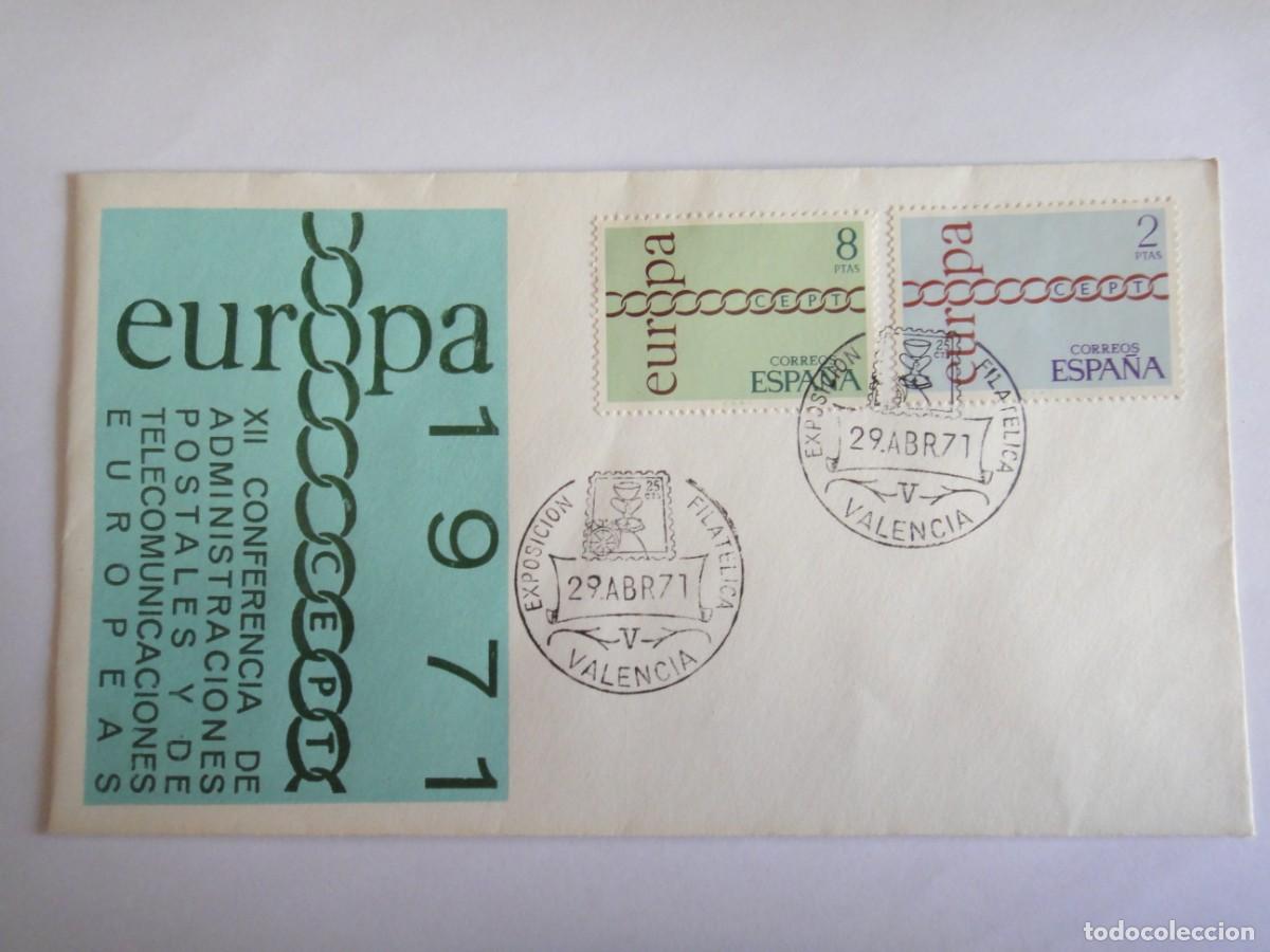 Sellos: Sobre Exposici&oacute;n Filat&eacute;lica, tema EUROPA 1971. Rf 102/1513