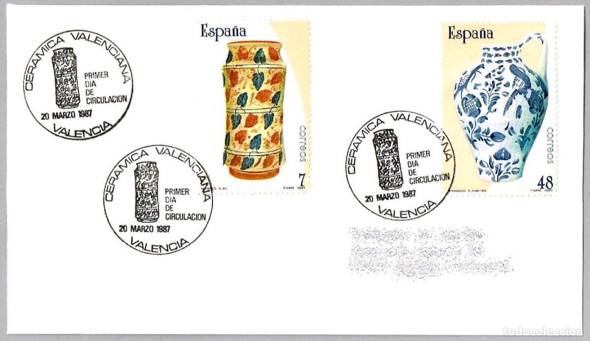 Sellos: Matasellos Primer Dia CERAMICA VALENCIANA. Valencia 1987