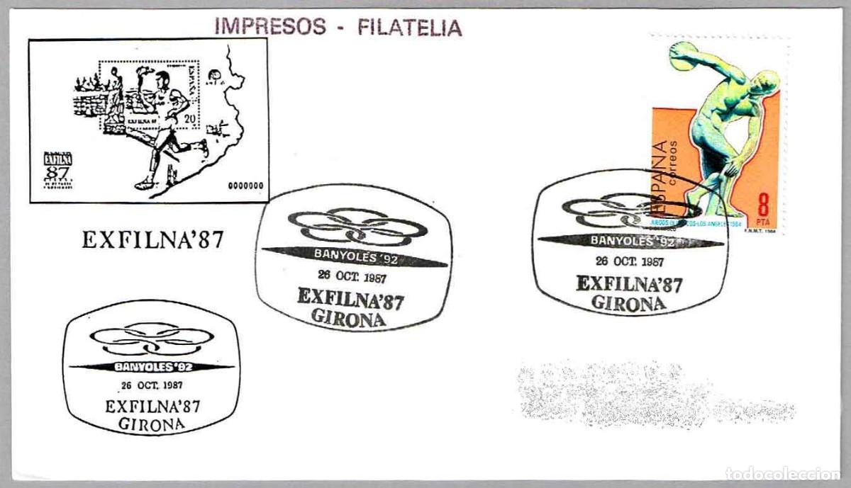 Sellos: Matasellos EXFILNA'97 - BANYOLES'92. Girona 1987