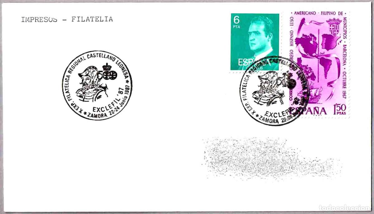 Sellos: Matasellos EXCLEFIL'87 - EXP.FIL. REGIONAL CASTELLANO LEONESA. Zamora 1987
