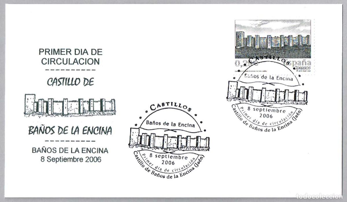 Sellos: Matasellos Primer Dia - CASTILLO DE BA&Ntilde;OS DE LA ENCINA. Ba&ntilde;os de la Encina, Jaen, Andalucia, 2006