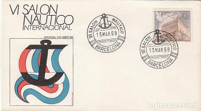 Sellos: A&ntilde;o 1968, BARCELONA, SALON NAUTICO DE BARCELONA, error sobre de Alfil a falta del color marr&oacute;n