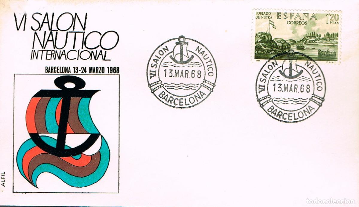 Sellos: A&ntilde;o 1968, BARCELONA, SALON NAUTICO DE BARCELONA, SOBRE SE ALFIL