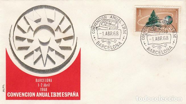 Sellos: A&Ntilde;O 1968, CONVENCI&Oacute;N ANUAL DE IBM, SOBRE DE ALFIL