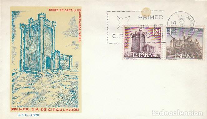 Sellos: EDIFIL 1880/1, CASTILLOS DE ESCALONA Y FUENSALDA&Ntilde;A, PRIMER DIA DE 29-7-1968 SOBRE DEL SFC